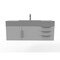 Castello Usa Amazon 48" Wall Mounted Gray Vanity With Gray Top And Brushed Nickel Handles CB-MC-48G-BN-2056-GR - alternate 1